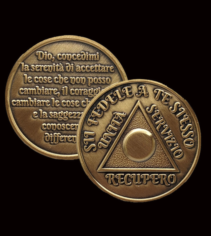 Italian Sobriety Coin up to 60yrs