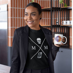 T-Shirt and Mug Design Black and White